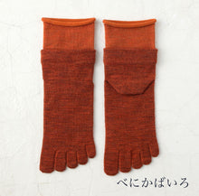 Load image into Gallery viewer, Merino Wool 5Toe Layered Short Socks (4-6.5)
