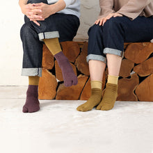 Load image into Gallery viewer, Merino Wool Tabi-Style Layered Short Socks (4-6.5)
