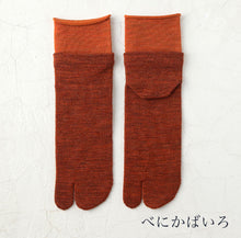 Load image into Gallery viewer, Merino Wool Tabi-Style Layered Short Socks (4-6.5)