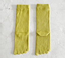 Load image into Gallery viewer, Luminous Silk 5Toe Crew Socks (4-6.5)