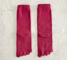 Load image into Gallery viewer, Luminous Silk 5Toe Crew Socks (4-6.5)