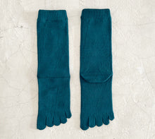 Load image into Gallery viewer, Luminous Silk 5Toe Crew Socks (4-6.5)