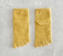 Load image into Gallery viewer, Organic Cotton 5Toe Plain Short Socks (4-6.5)