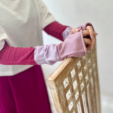 Load image into Gallery viewer, Luminous Silk Tricolor Arm Covers with Thumb Holes (One Size)