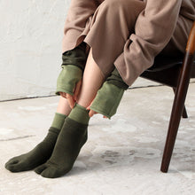 Load image into Gallery viewer, Merino Wool Tabi-Style Layered Short Socks (4-6.5)