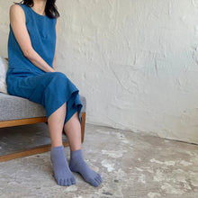 Load image into Gallery viewer, Organic Cotton 5Toe Plain Short Socks (4-6.5)