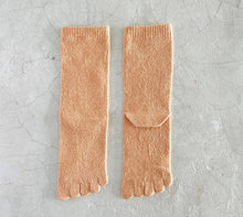 Load image into Gallery viewer, Silk Mélange  5Toe Crew Socks (4-6.5)
