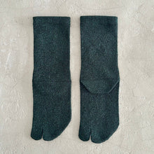 Load image into Gallery viewer, Silk Mélange Mix Tabi-Style Crew Socks (Size 6-8)
